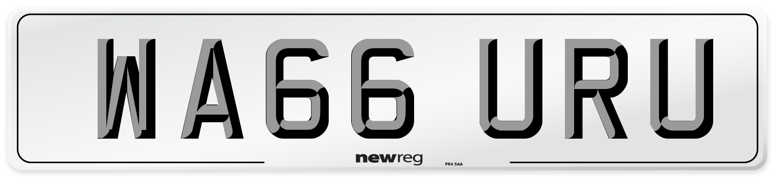 WA66 URU Number Plate from New Reg